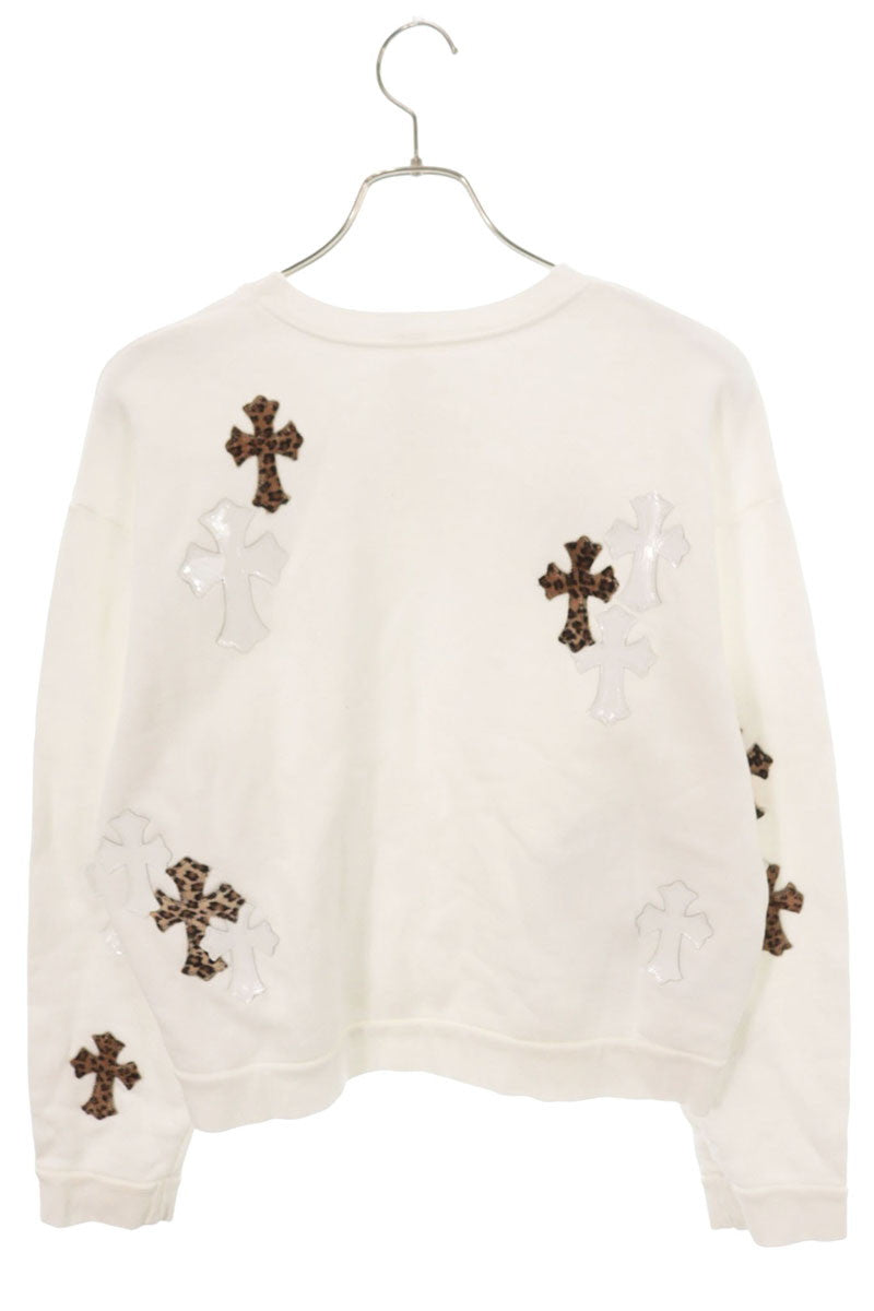 Chrome Hearts Y NOT Calf Hair Cross Patch Sweatshirt Size M