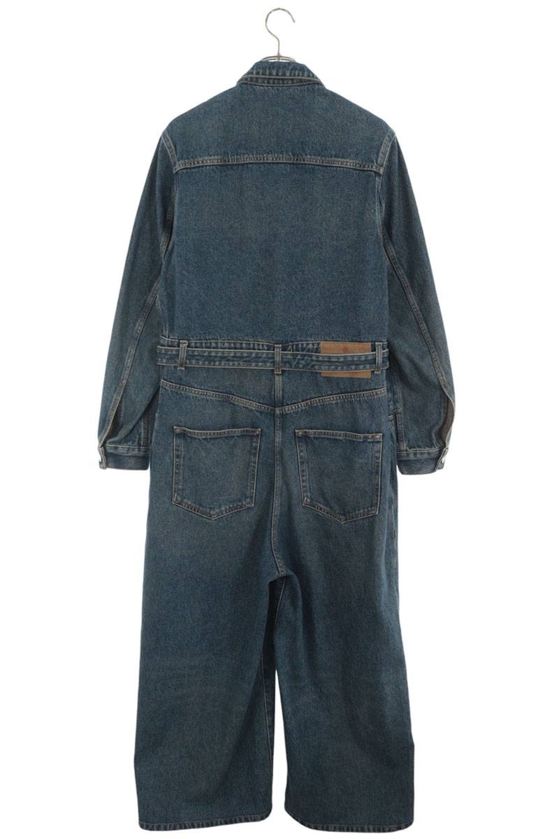 Prada Triangle Plate Indigo Denim Jumpsuit Size 42