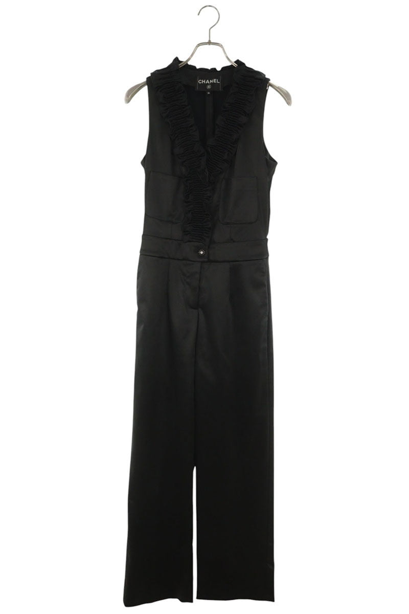 Chanel Coco Mark Button Nylon Jumpsuit Size 36