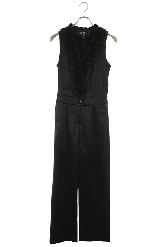 Chanel Coco Mark Button Nylon Jumpsuit Size 36