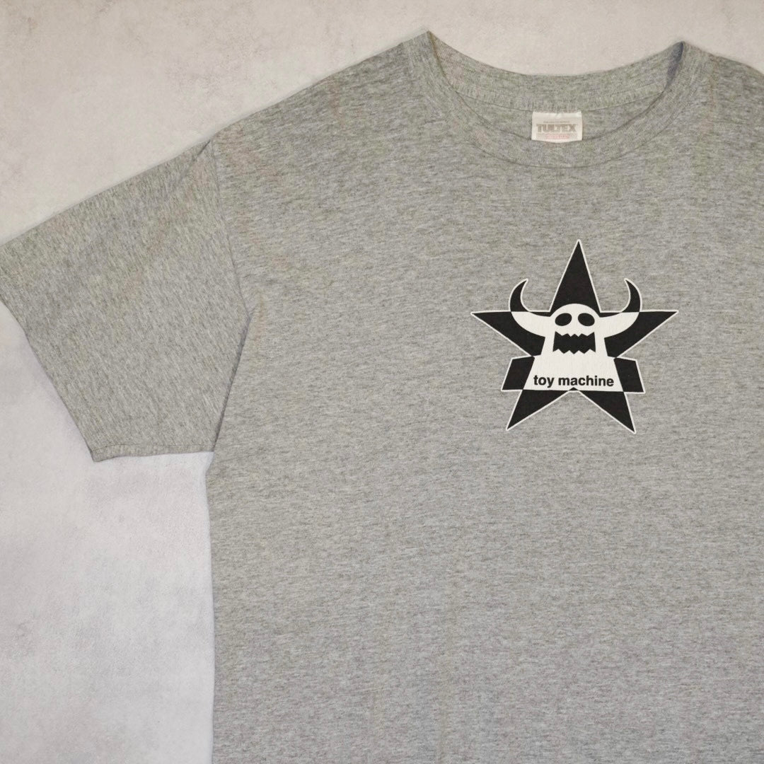 Toy Machine 90s Skate Gray T-Shirt Size XL