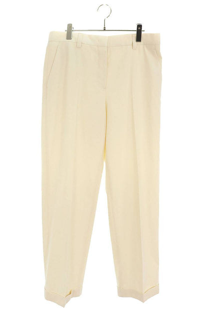 Miu Miu 24SS White Logo Canvas Pants Button Fly Size 40