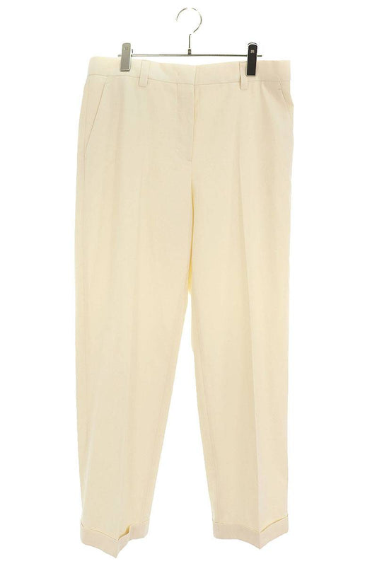 Miu Miu 24SS White Logo Canvas Pants Button Fly Size 40