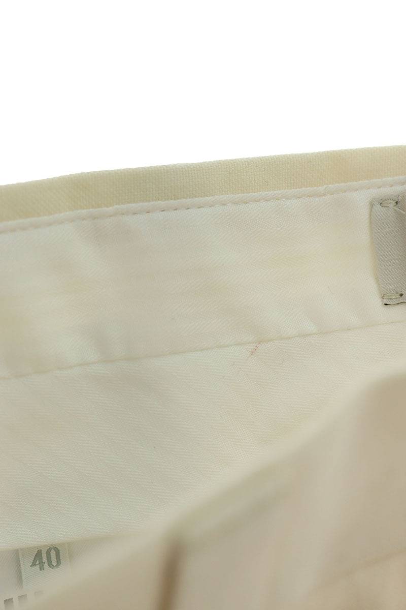Miu Miu 24SS White Logo Canvas Pants Button Fly Size 40
