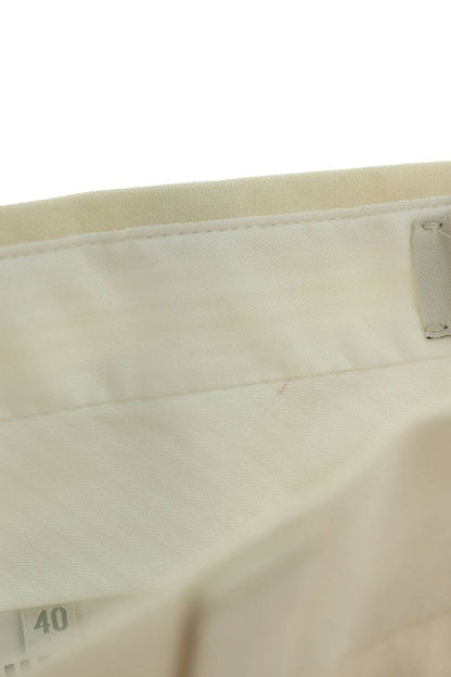 Miu Miu 24SS White Logo Canvas Pants Button Fly Size 40