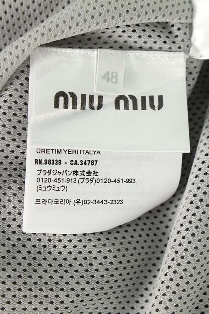 Miu Miu Gray Technical Fabric Long Pants Size 48