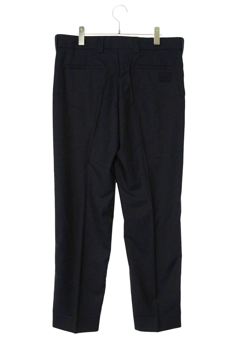 Miu Miu 25SS Batavia Wool Navy Pants Size 42