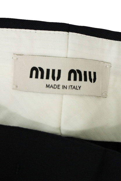 Miu Miu 25SS Batavia Wool Navy Pants Size 42