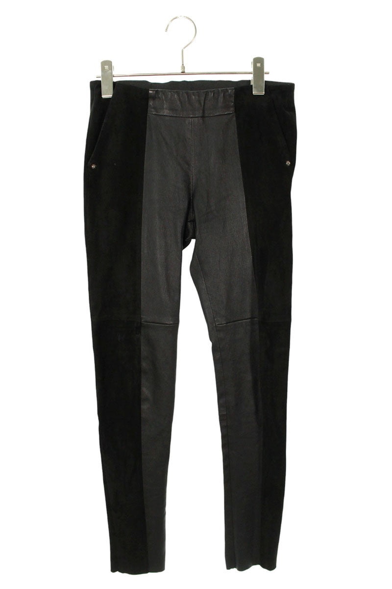 Chrome Hearts Cross Ball Suede Panel Leather Pants Size 26