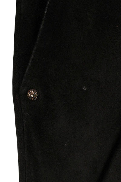 Chrome Hearts Cross Ball Suede Panel Leather Pants Size 26