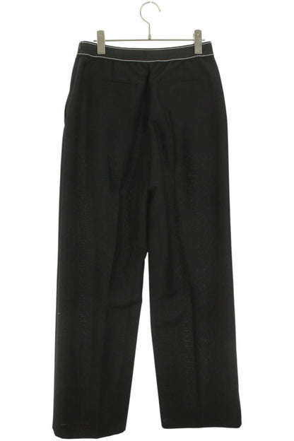 Prada Waist Logo Embroidered Mohair Wool Slacks Size 42