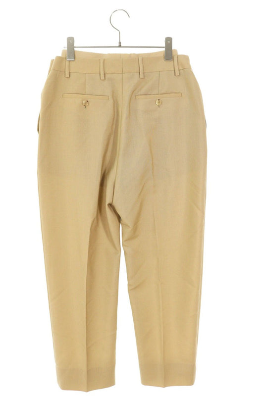 Burberry Beige Double Waist Mohair Wool Trousers Size 36