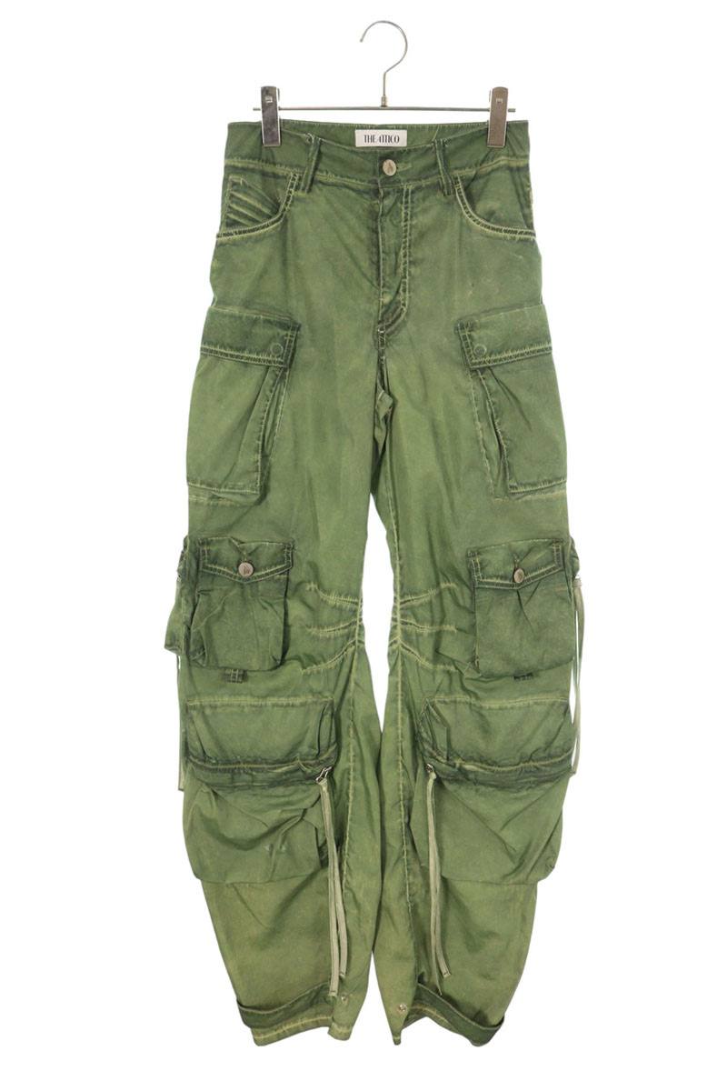 The Attico Khaki Polyester Cargo Pants Size 36