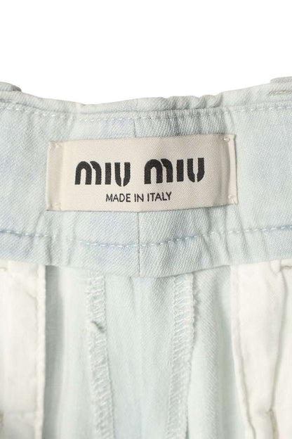 Miu Miu Light Indigo Denim Chambray Pants Size 40