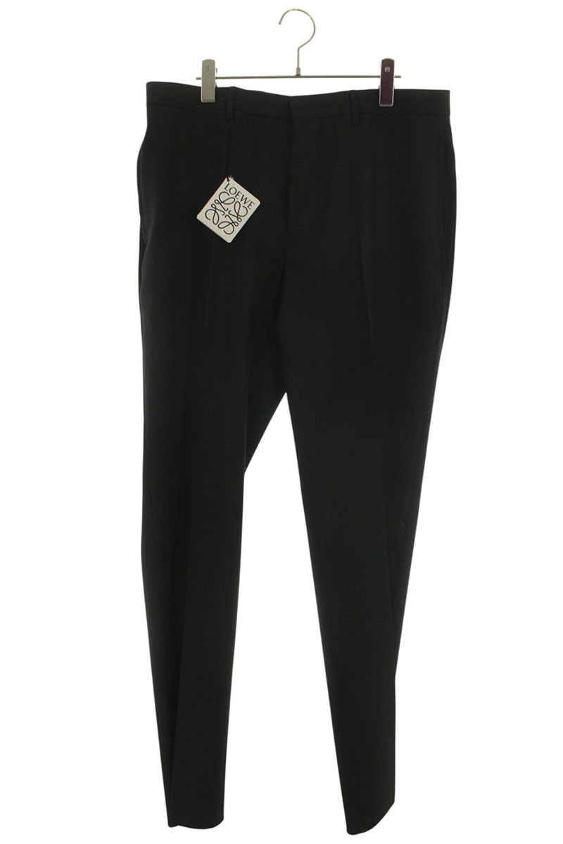 Loewe Black Wool Mohair Slacks Size 42
