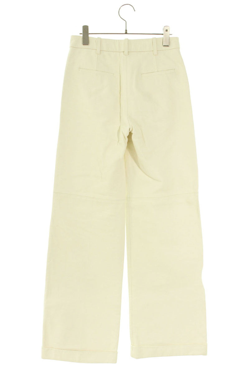 Off-White Perforated Leather White Pants Size 38