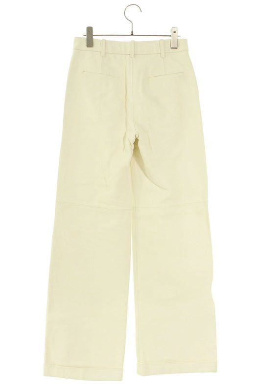 Off-White Perforated Leather White Pants Size 38