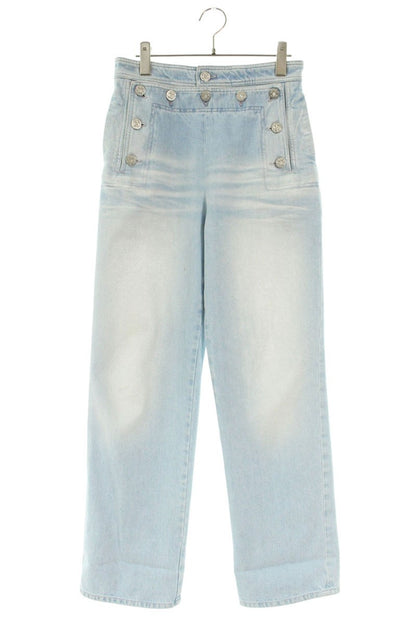 Chanel Coco Mark Button Denim Sailor Jeans Size 36