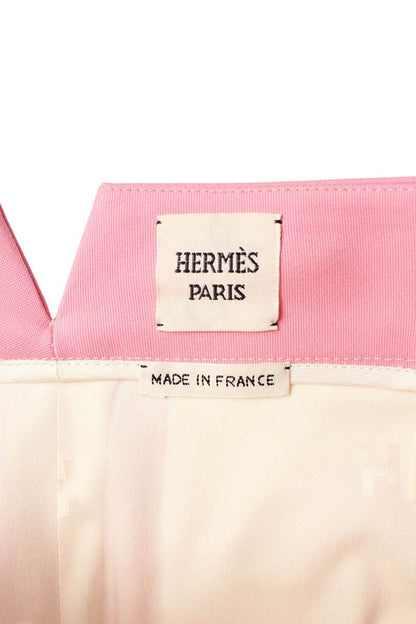 Hermes Pink Stretch Wool Slacks Long Pants Size 34