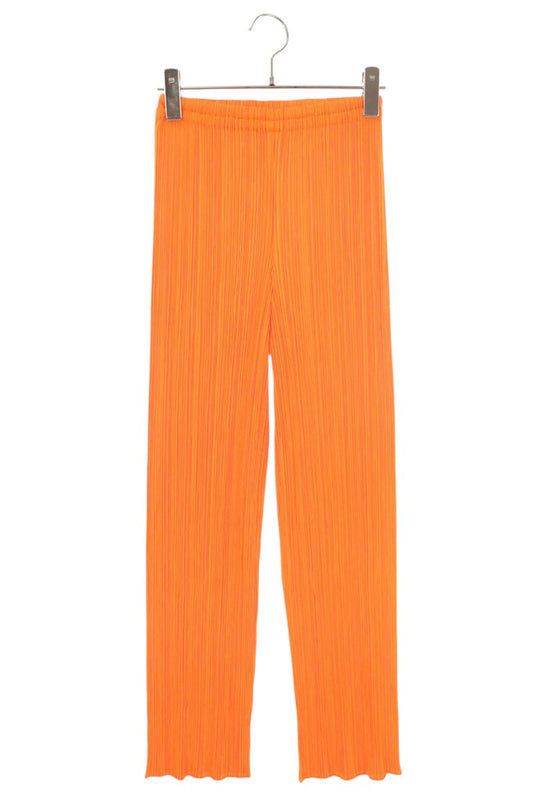 Vintage Orange Pleated Straight Long Polyester Pants Size 2