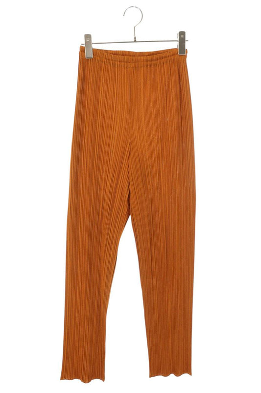 Vintage Pleats Please Orange Pleated Long Pants Size 3