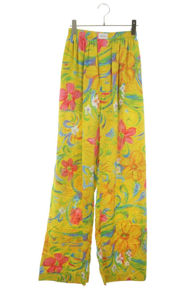 Balenciaga All Over Pattern Satin Pants Multi Size 34