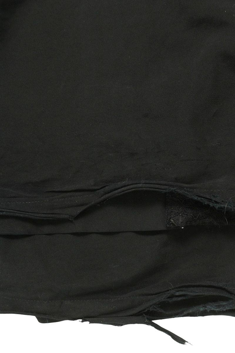 Vintage FETICO Lace Panel Ruffle Trousers Black Size 1