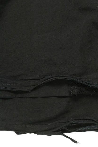 Vintage FETICO Lace Panel Ruffle Trousers Black Size 1