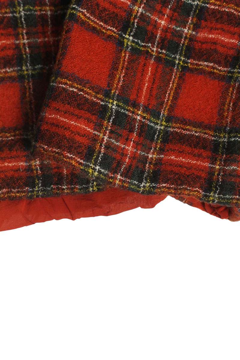 Chanel Red Coco Mark Checked Wool Pants Size 34