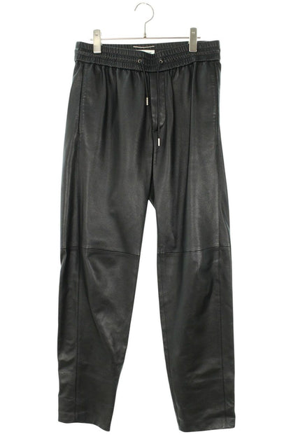 Saint Laurent Paris Black Lambskin Joggers Size 44