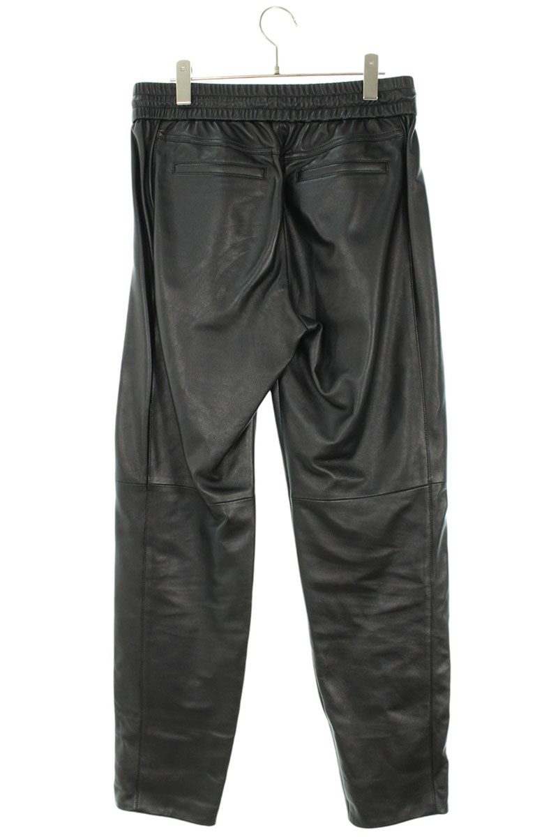Saint Laurent Paris Black Lambskin Joggers Size 44