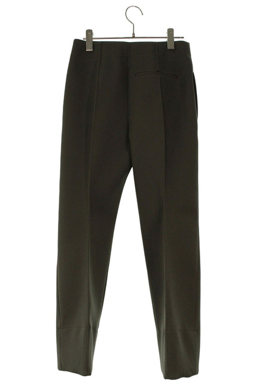 Bottega Veneta Khaki Wool Curved Design Pants Size 36