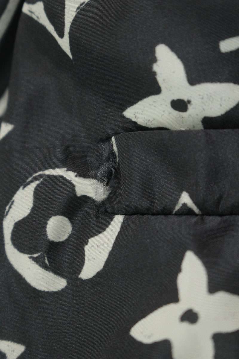 Louis Vuitton Stencil Effect Monogram Black White Size 38