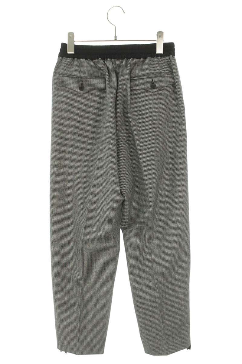 Aries Houndstooth Hem Logo Track Pants Black White Size 26