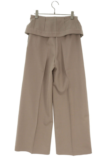 Acne Studios Beige Wide-Leg Slacks Wool Blend Size 30
