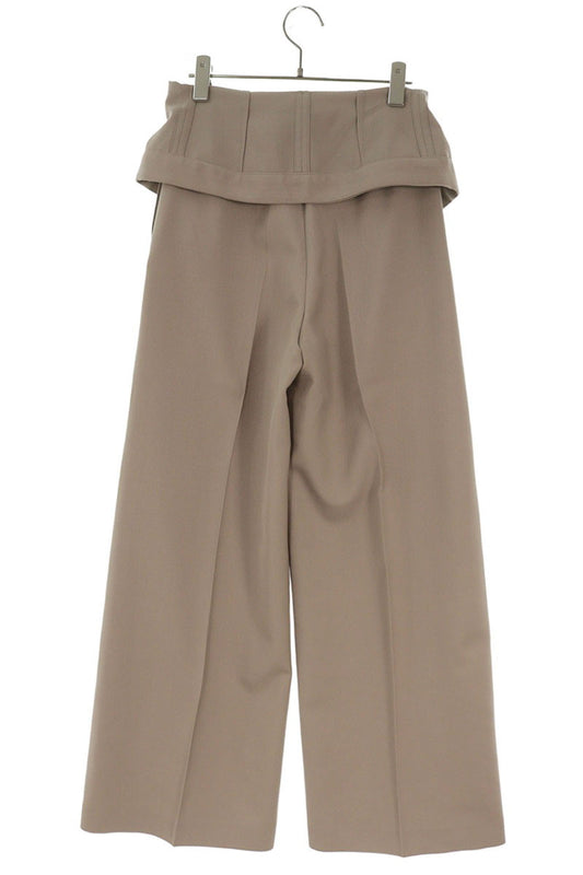 Acne Studios Beige Wide-Leg Slacks Wool Blend Size 30
