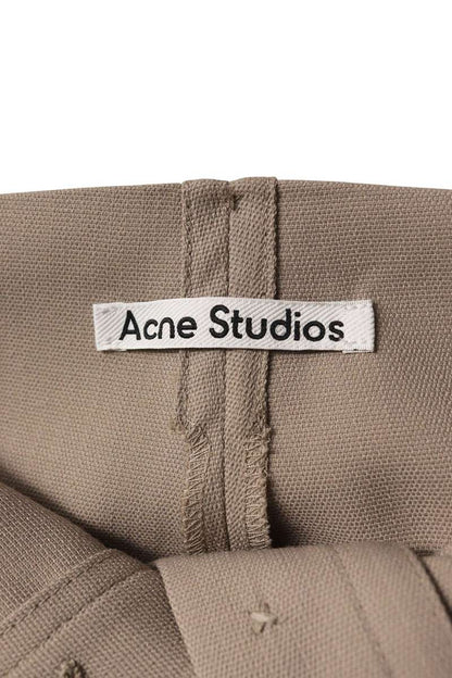 Acne Studios Beige Wide-Leg Slacks Wool Blend Size 30