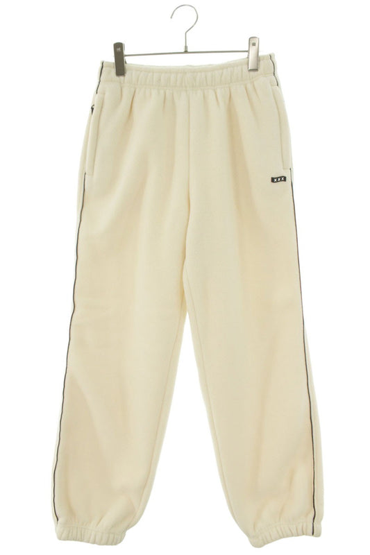 Japanese Brand Logo Design Fleece Pants White Size FREE