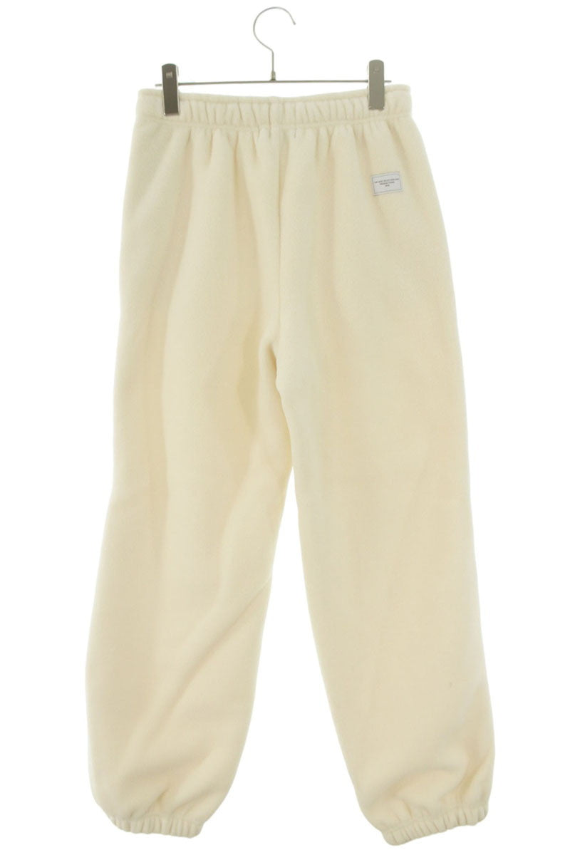 Japanese Brand Logo Design Fleece Pants White Size FREE