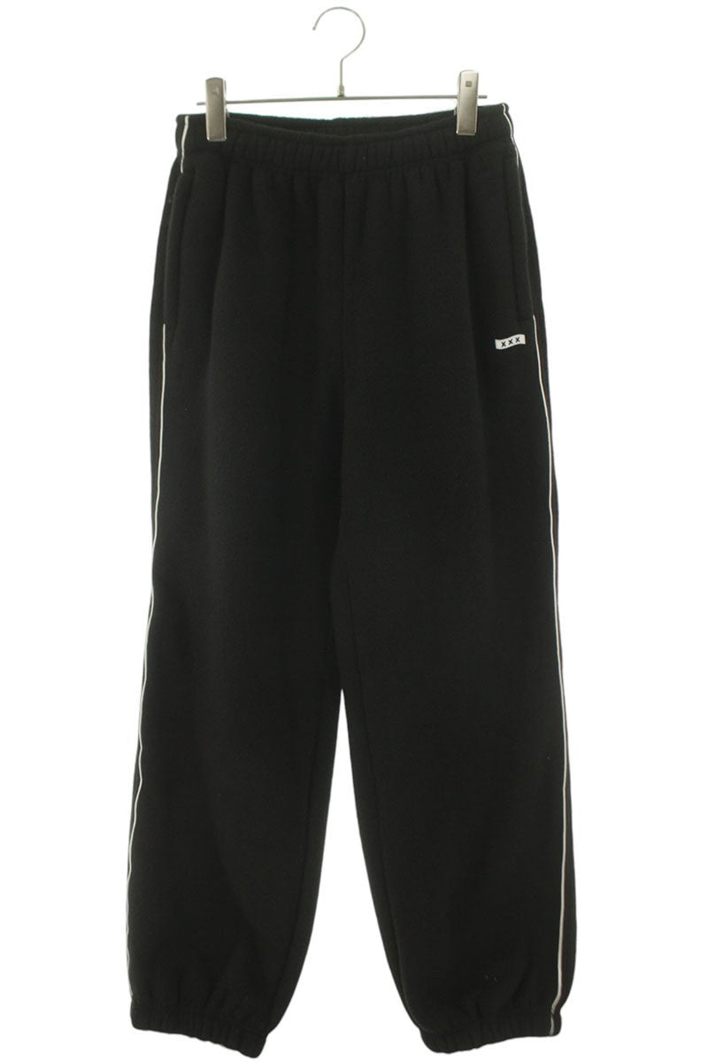 Japanese Brand Black Logo Fleece Pants Size FREE