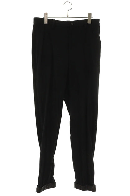 Yohji Yamamoto Wool Leather Hem Pants Black Size 3