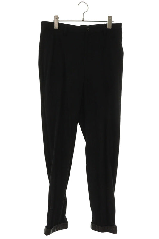 Yohji Yamamoto Wool Leather Hem Pants Black Size 3