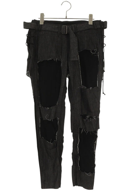 Yohji Yamamoto Belted Distressed Pants Black Size 1