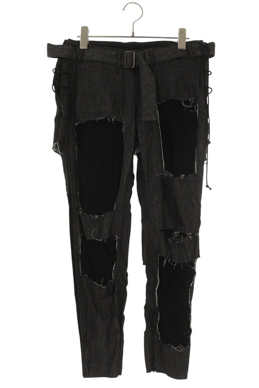 Yohji Yamamoto Belted Distressed Pants Black Size 1