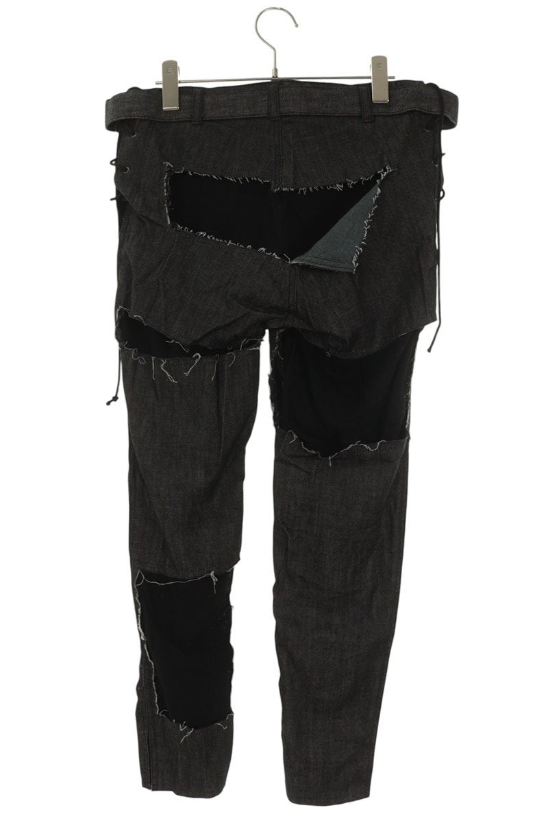 Yohji Yamamoto Belted Distressed Pants Black Size 1