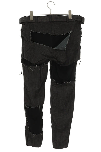 Yohji Yamamoto Belted Distressed Pants Black Size 1