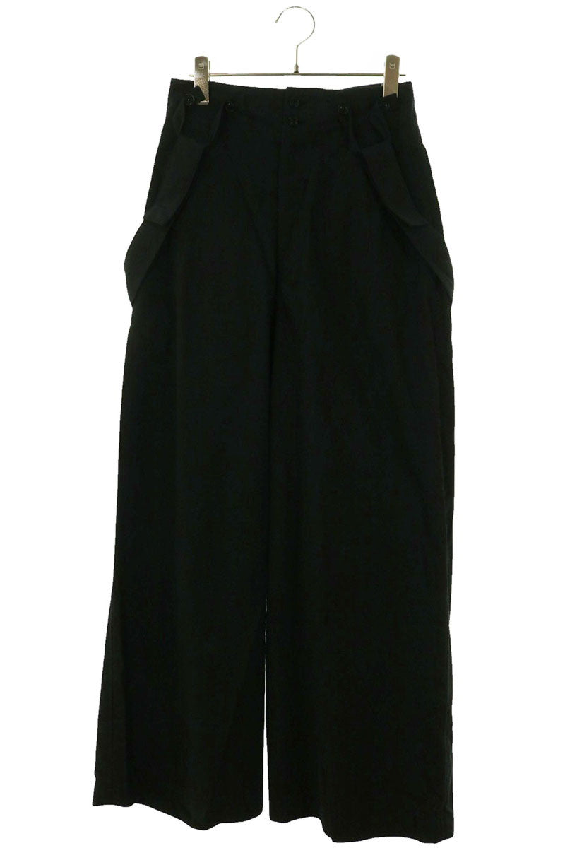 Yohji Yamamoto Cotton Twill Suspender Wide Pants Size 1