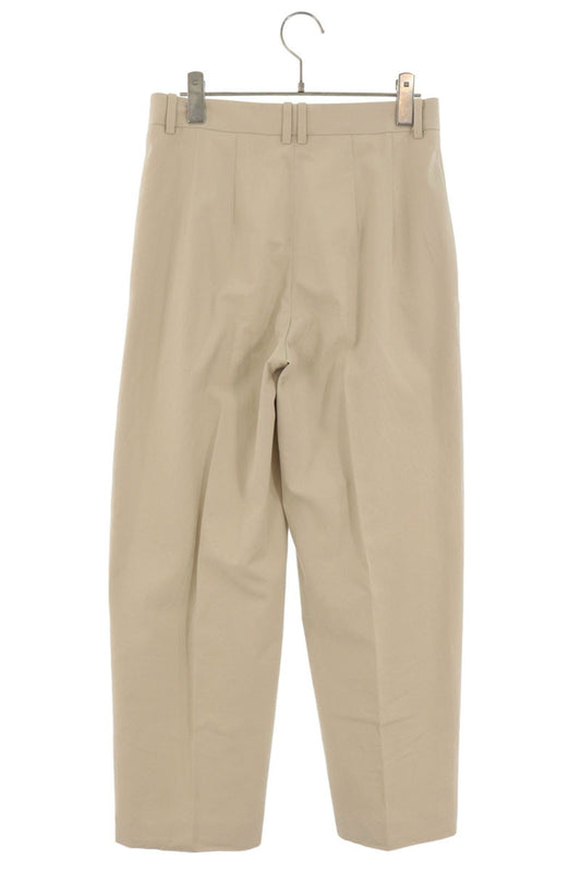 The Row Pleated Cotton Beige Pants