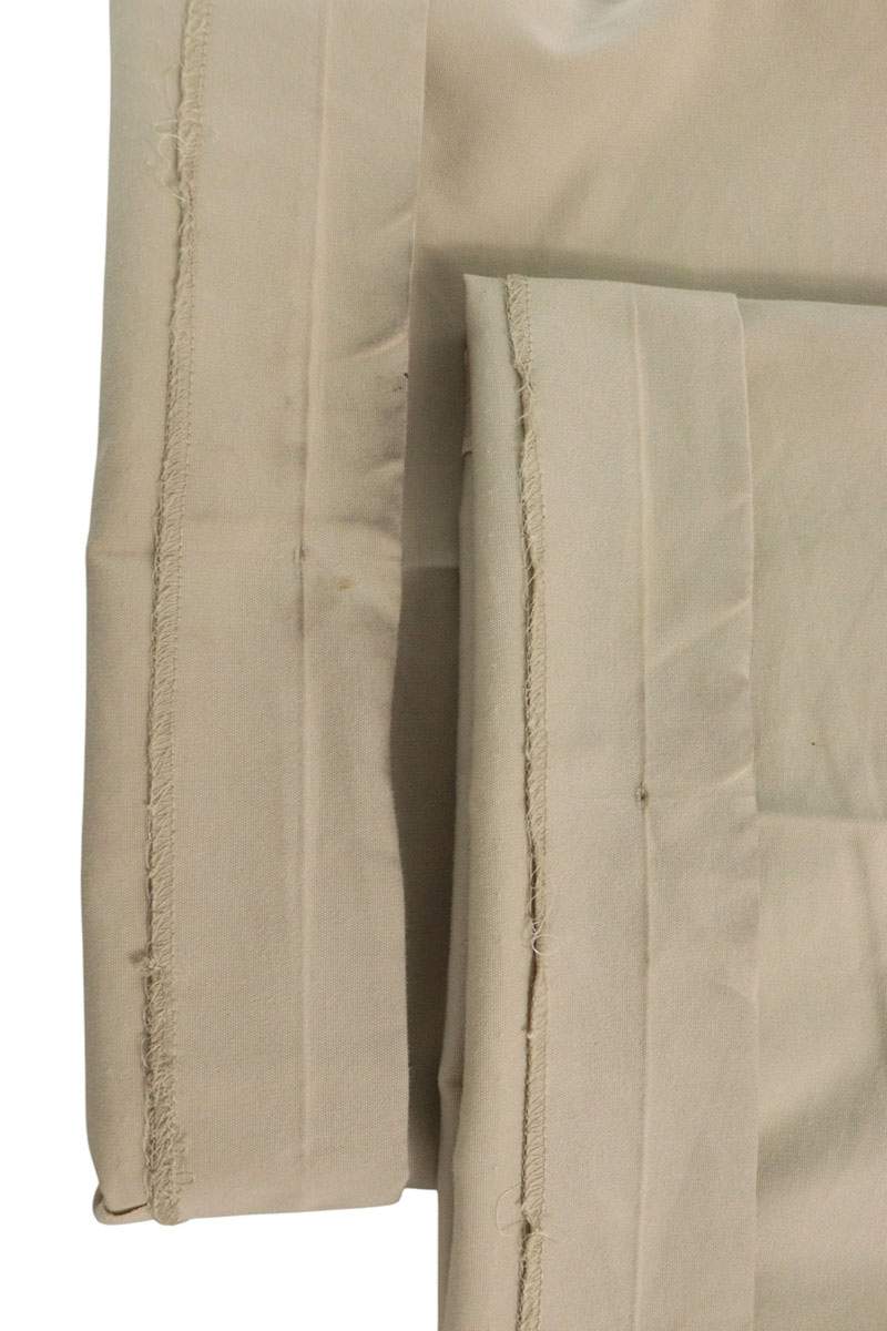 The Row Pleated Cotton Beige Pants