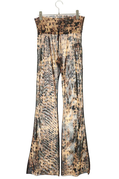 Chrome Hearts Cemetery Cross Sheer Flare Pants Brown Size XS